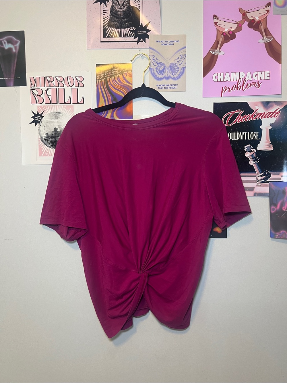 lululemon athletica Short-Sleeve Twist Tee - Deep Berry